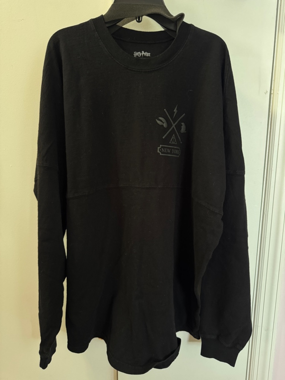 Harry Potter Black Crewneck Sweatshirt with Logo